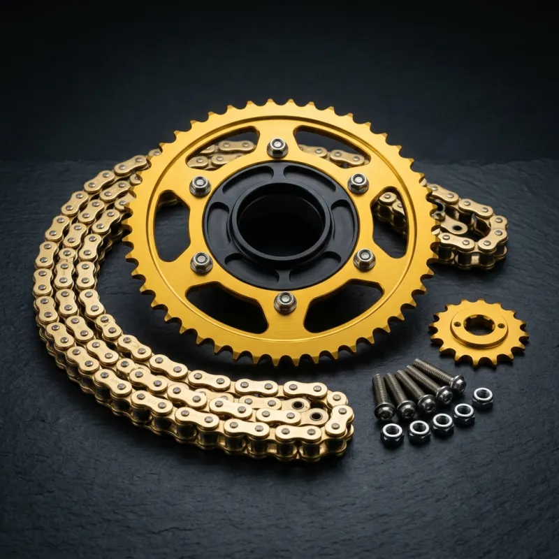 EBMX Gold Race Chain & Sprocket Kit by EBMX