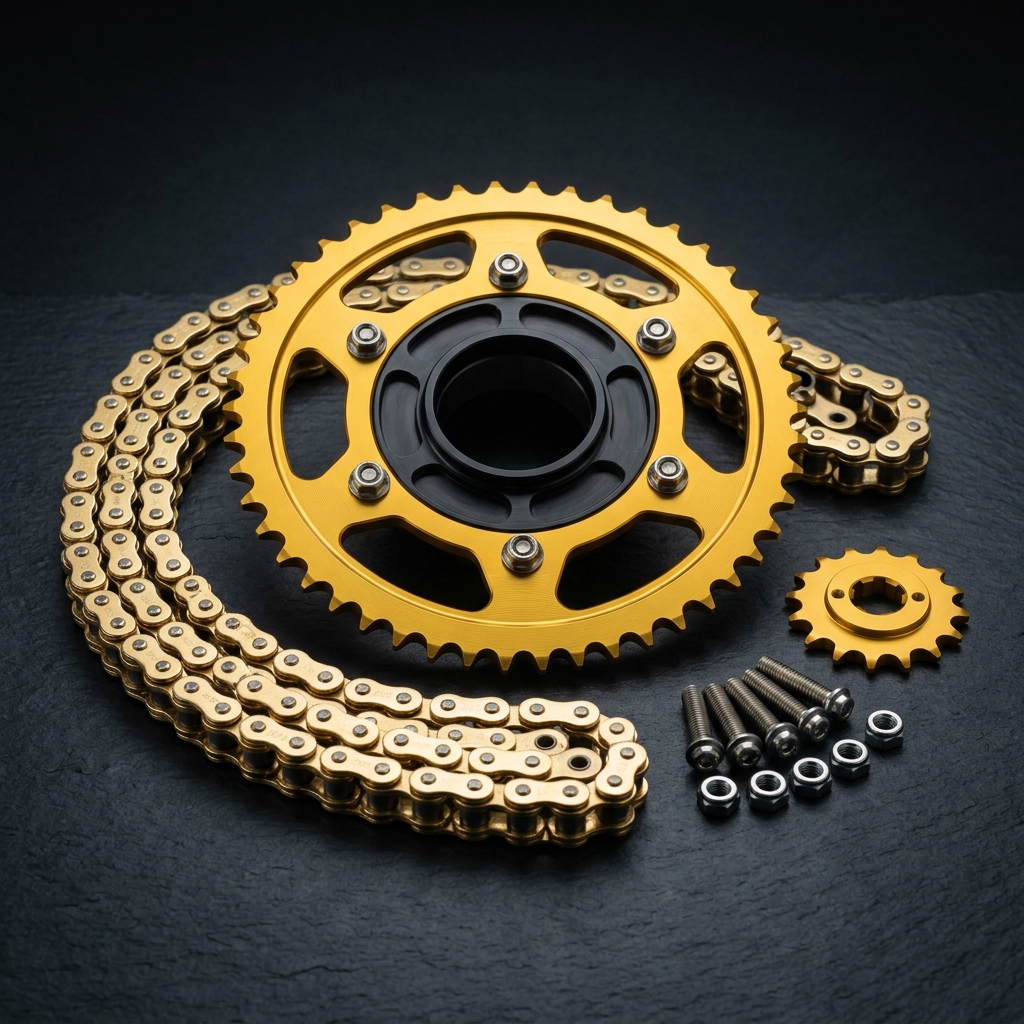 EBMX Gold Race Chain & Sprocket Kit