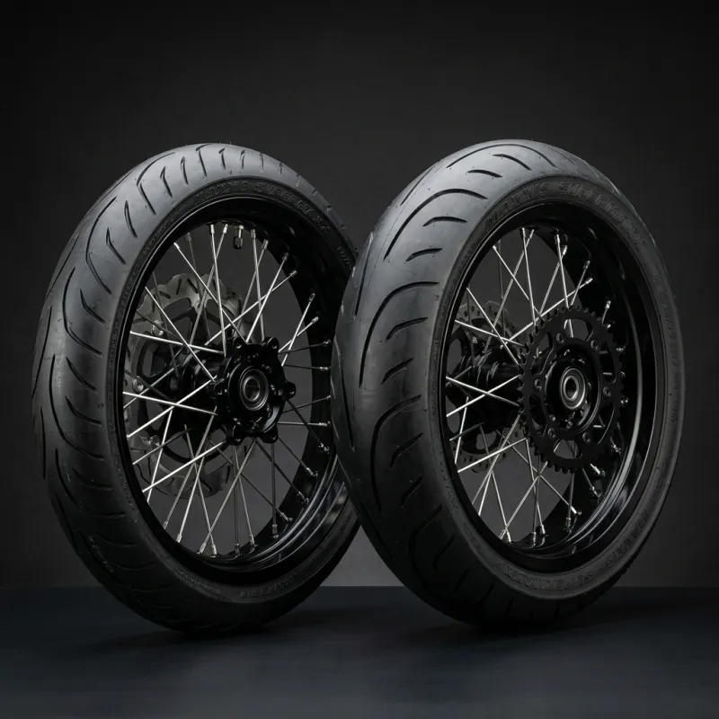 Warp 9 17" Supermoto Wheel Set by Warp 9
