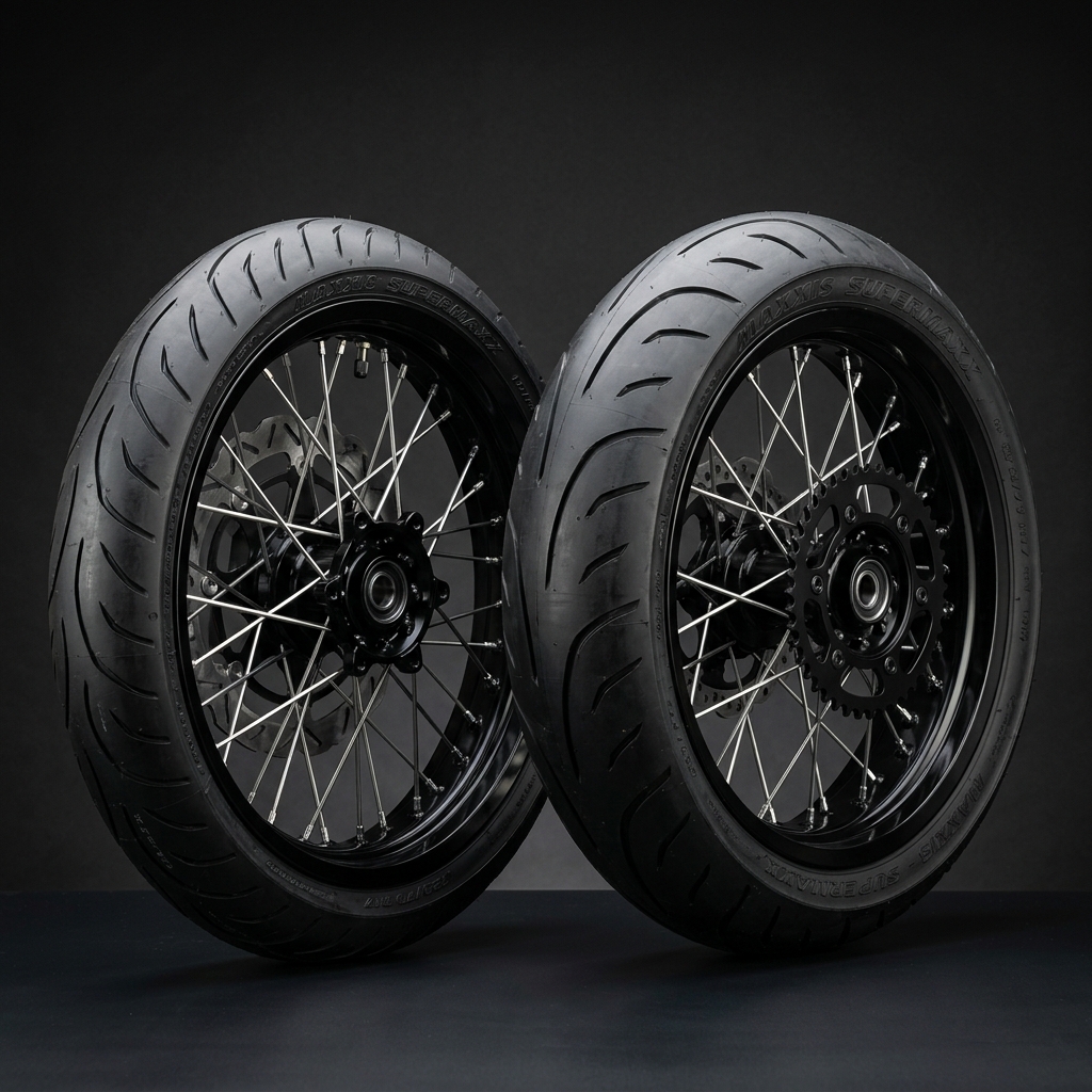 Warp 9 17" Supermoto Wheel Set